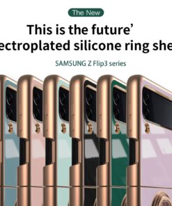 Luxury Premium Electroplated Finger Ring Case For Samsung Galaxy Z Flip Series