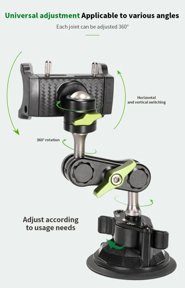 Leepiya Car Phone Mount Video Recording Universal Magic Arm Suction Car Phone Mount  Holder - Image 24