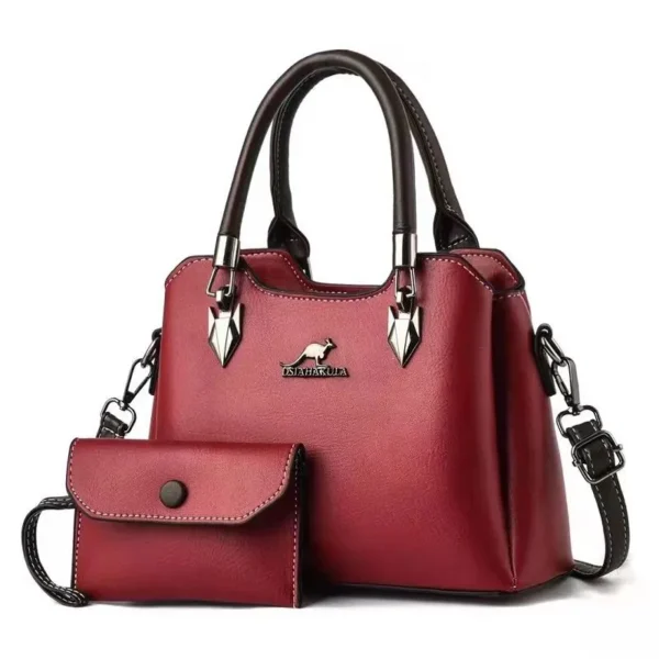 Marvelouz Premium Quality Women's 2 in 1 Sling Leather Handbag - Image 3