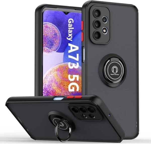 Samsung Galaxy A72/A73 Shockproof Frosted Matte Case With Ring Holder - Image 17