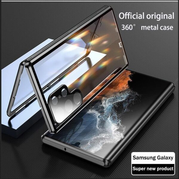 Luxury Premium 360° Full Surround Metal alloy Magnetic Case Cover For Samsung Galaxy S24 Ultra - Image 15
