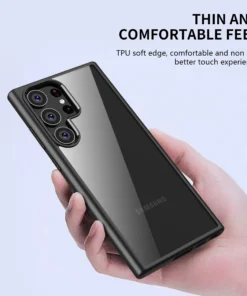 Alternative view of Luxury Crystal Clear TPU Frame Hybrid Shockproof Cover for Samsung Galaxy S23 Ultra