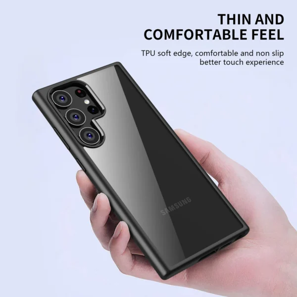 Luxury Crystal Clear TPU Frame Hybrid Shockproof Cover for Samsung Galaxy S23 Ultra - Image 2