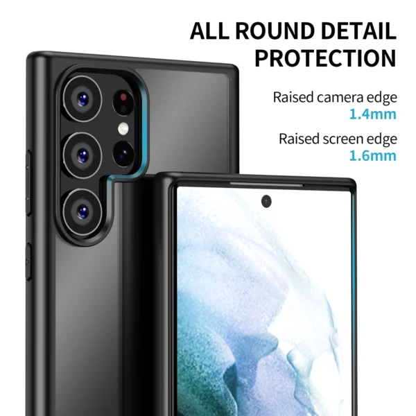 Luxury Crystal Clear TPU Frame Hybrid Shockproof Cover for Samsung Galaxy S23 Ultra - Image 3