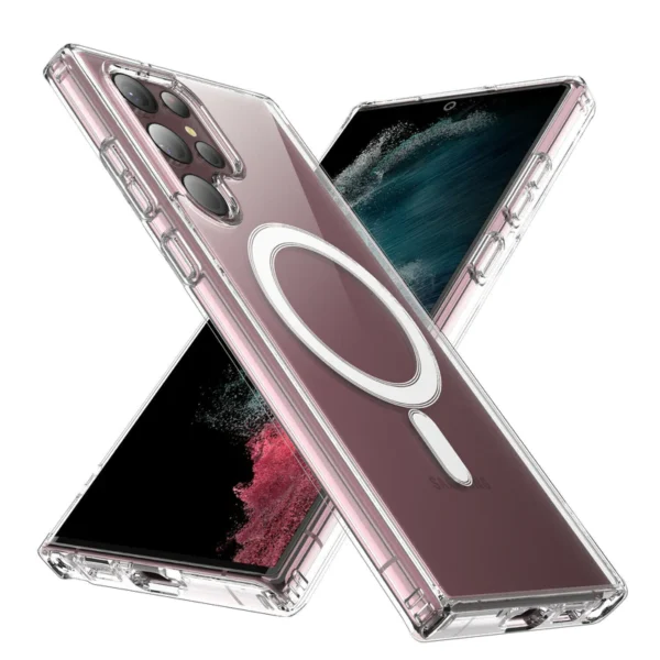 Luxury Premium Shockproof Clear MagSafe Magnetic Cover Case For Samsung Galaxy S22 Ultra/S23 Ultra - Image 25