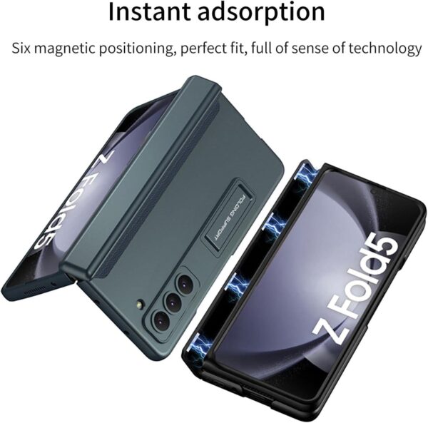 Samsung Galaxy Z Fold 5 Magnetic Adsorption Hinge Holder Protection Phone Case - Image 4