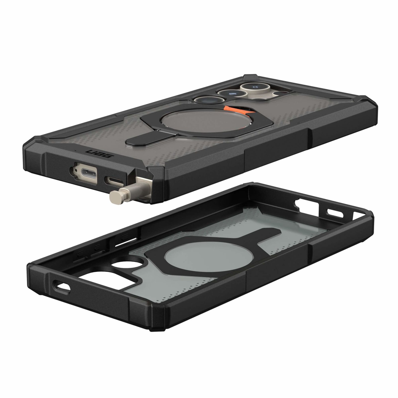 URBAN ARMOR GEAR Plasma XTE Kickstand Wireless Charging Case Cover for Samsung Galaxy S24 Ultra - Image 4