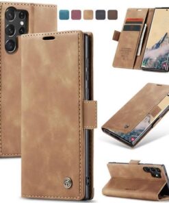 CaseMe for Samsung Galaxy S25 Ultra Wallet Case,Soft PU Leather Flip Case Magnetic Stand Flip Protective Cover Leather Case with ID & Credit Card Slots Holder Case