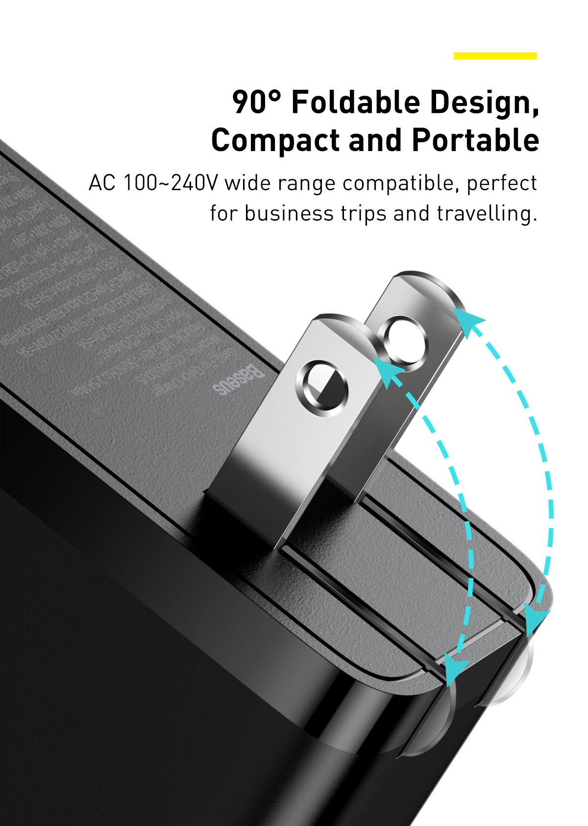 Baseus 140W GaN Charger USB Type C PD3.1 Fast Charge - Image 8