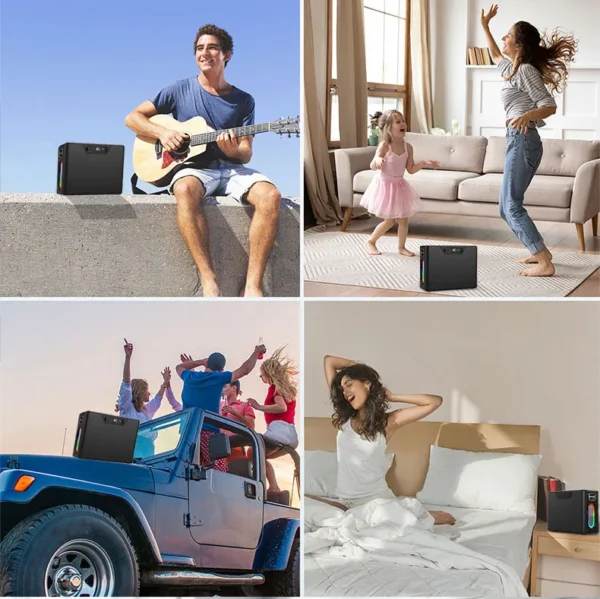 Amaya BD34 wireless Bluetooth speaker 12000mAh IPX5 waterproof outdoor Karaoke with 2 wireless microphone - Image 15
