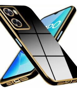 Luxury Premium Electroplated Gold Plated Case Cover and 3D Glass Protector For Oppo A57/A77/A77S