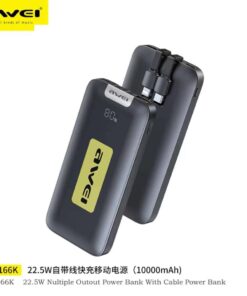 Alternative view of AWEI P166K 10000mAh Powerbank / 22.5W 5A PD + QC Super Fast Charging