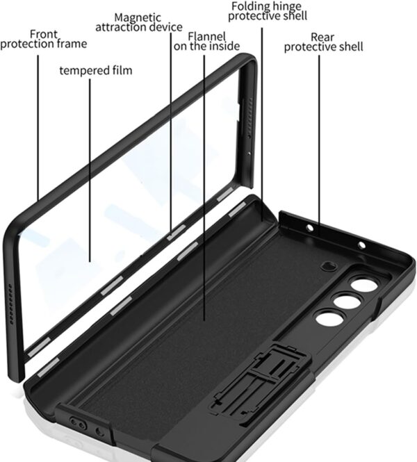 Samsung Galaxy Z Fold 5 Magnetic Adsorption Hinge Holder Protection Phone Case - Image 17