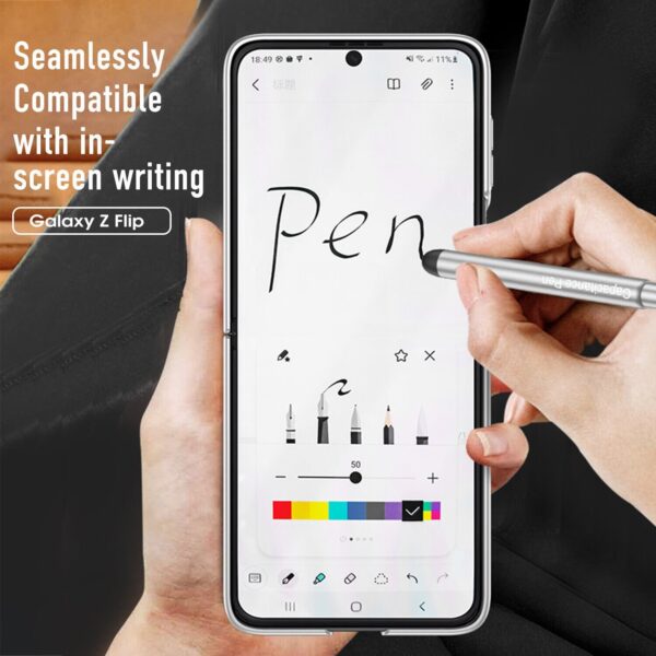 GKK Original Phone Case with Capacitance Pen Cover for SAMSUNG GALAXY FLIP 3/4 5G SERIES - Image 8