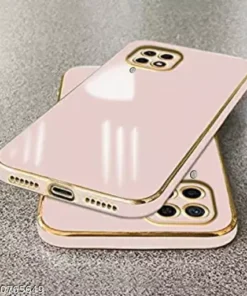 Alternative view of Luxury Premium Electroplated Gold Plated Case Cover and 3D Glass Protector For Samsung Galaxy A12
