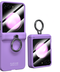 Alternative view of Samsung Galaxy Z Flip 5 6 Series Shockproof Case with Small Screen Protector Hinge Protection Hard PC Cover