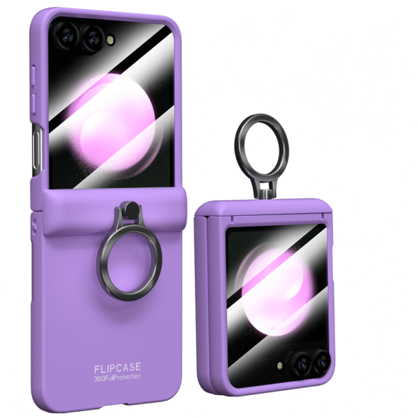 Samsung Galaxy Z Flip 5 6 Series Shockproof Case with Small Screen Protector Hinge Protection Hard PC Cover - Image 2