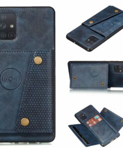 Alternative view of Samsung Galaxy A71 Leather Stand Case +3D Tempered Glass Protector