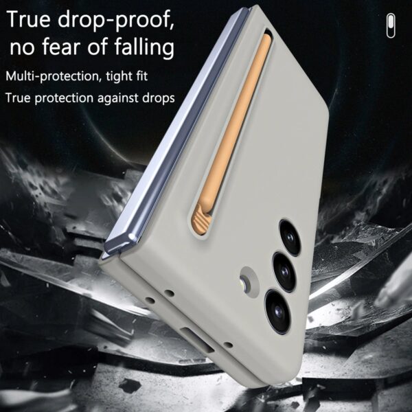 Luxury Premium Silicone Slim Pen Slot Ultra Thin PC Protective Case Cover For Samsung Galaxy Z Fold 5 5G/ Fold 6 5G - Image 7