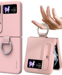 Alternative view of Nillkin Ring Slide Camera Lens Silicone Protective Case for Samsung Galaxy Z Flip 3/4/5 5G Series