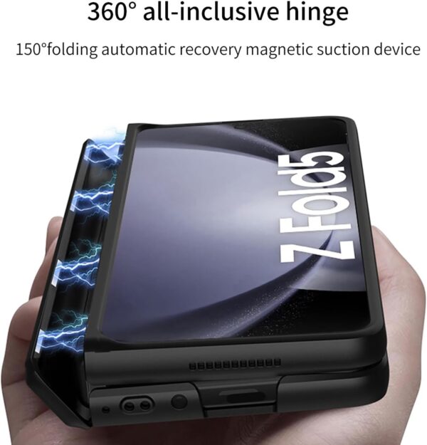 Samsung Galaxy Z Fold 5 Magnetic Adsorption Hinge Holder Protection Phone Case - Image 16