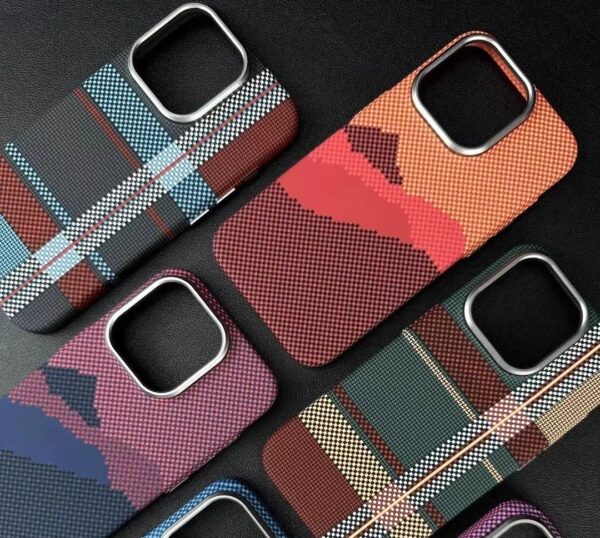 Luxury Premium Patterned Cloud Hard PC Metal Lens Slim Magsafe Magnetic Matte Karbon Case For iPhone Series - Image 16