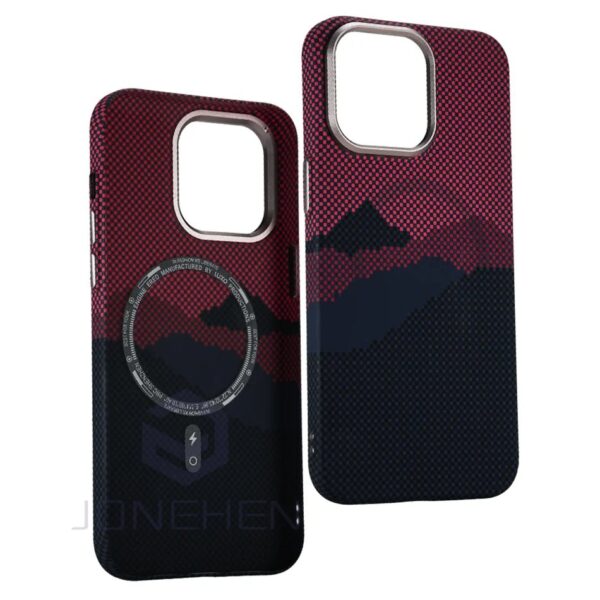 Luxury Premium Patterned Cloud Hard PC Metal Lens Slim Magsafe Magnetic Matte Karbon Case For iPhone Series - Image 37