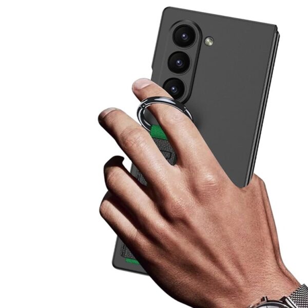 Samsung Galaxy Fold 5/6 Case with Wristrap, Supports Wireless Charging Camera Screen Protector Full Body Shockproof Case - Image 2