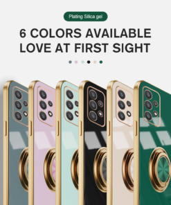 Luxury Premium Electroplated Gold Plated Case Cover and 3D Glass Protector For Samsung A13