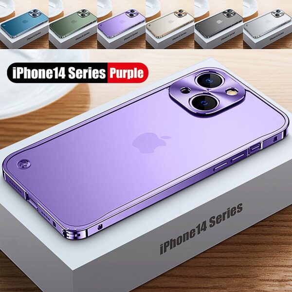 Luxury Premium Magsafe Magnetic Aluminum Metal Case Cover and 3D Glass Protector for iPhone 14 Pro Max - Image 2