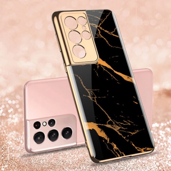 Luxury Premium Marble Shockproof Tempered Glass Case Cover for Samsung Galaxy S23 Ultra - Image 10