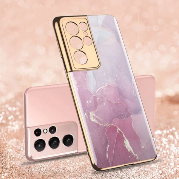 Luxury Premium Marble Shockproof Tempered Glass Case Cover for Samsung Galaxy S23 Ultra - Image 7