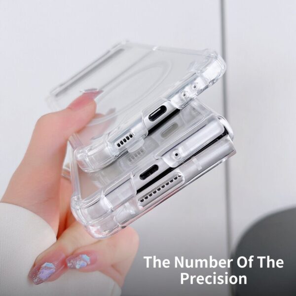 Luxury Premium Shockproof Clear MagSafe Magnetic Cover Case For Samsung Galaxy Z Flip 3/ Z Flip 4 - Image 16