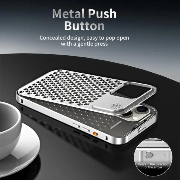 Luxury Ultra thin Aluminum Alloy Heat Dissipation Aromatherapy Anti-Scratch Slim Case Cover For iPhone series - Image 45