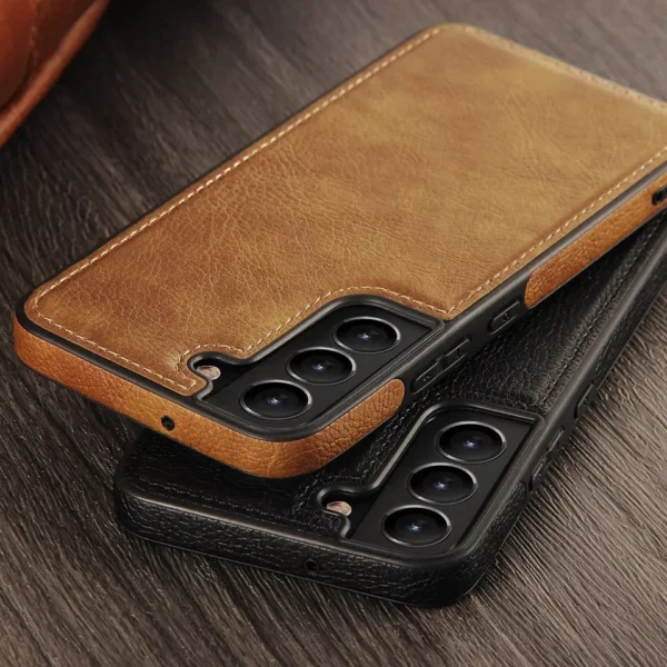 Luxury Premium PU Line Leather Stitching Case Cover For Samsung Galaxy S24/S24 Plus - Image 7