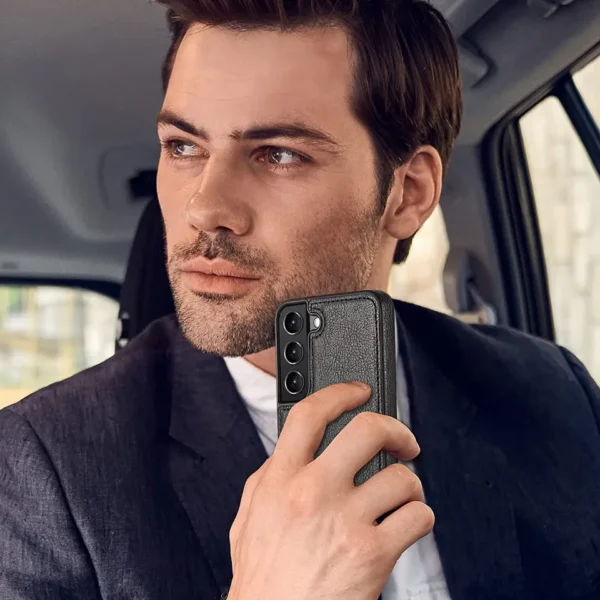 Luxury Premium PU Line Leather Stitching Case Cover For Samsung Galaxy S24/S24 Plus - Image 6