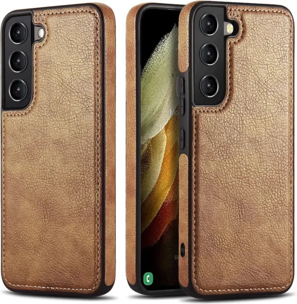 Luxury Premium PU Line Leather Stitching Case Cover For Samsung Galaxy S24/S24 Plus - Image 5