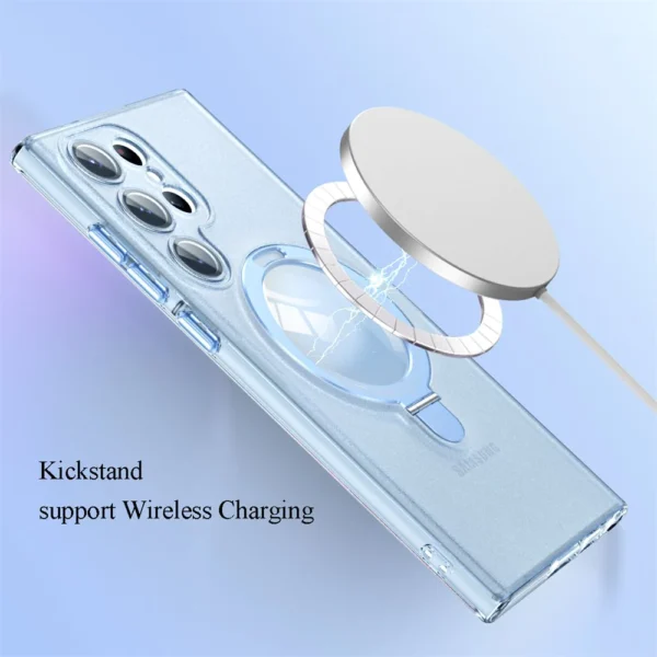 Luxury Premium Traslucent Case Cover With Ring Stand For Samsung Galaxy S22 Ultra/S23 Ultra - Image 23