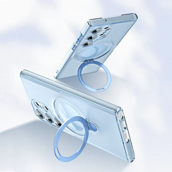 Luxury Premium Traslucent Case Cover With Ring Stand For Samsung Galaxy S22 Ultra/S23 Ultra - Image 25