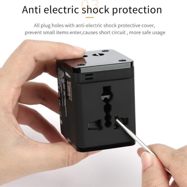 Premium ONESAM Universal Travel Adaptors Fast Charging USB-C + USB Port Output Type-C - Image 16