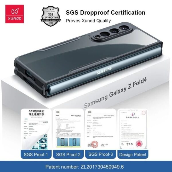 Xundd Shockproof Transparent Durable Foldable Case Cover For Samsung Galaxy Z Fold 3/ Z Fold 4 - Image 14