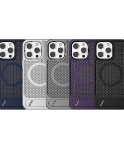 Luxury Premium Mesh Heat Cooling Wireless Charging MagSafe Invisible Stand Hard Case Cover For iPhone Series
