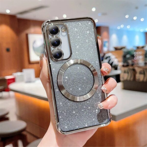 Luxury Premium Eletroplated Glitter Case Cover and 3D Glass Protector for Samsung Galaxy A Series - Image 21