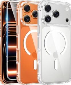 iPefet Clear MagSafe Case for iPhone 17 Pro Max/Pro - Shockproof, Anti-Yellow