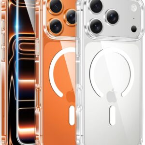 iPefet Clear MagSafe Case for iPhone 17 Pro Max/Pro - Shockproof, Anti-Yellow