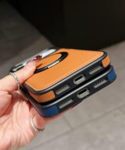 Alternative view of LuxRotate 360° Leather Stand Case for iPhone 17 Pro Max – Magnetic Kickstand Protective Cover