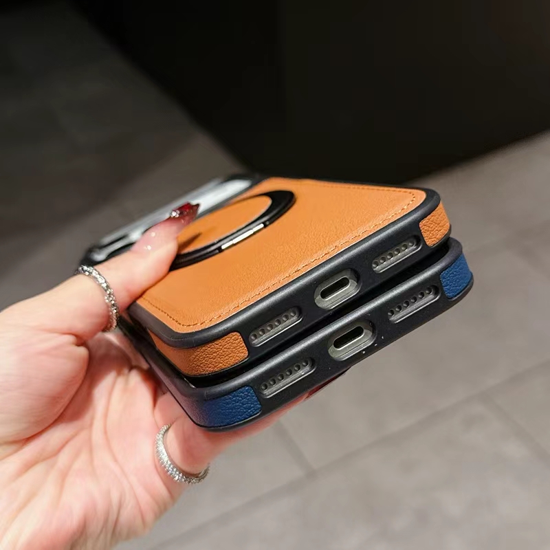 LuxRotate 360° Leather Stand Case for iPhone 17 Pro Max – Magnetic Kickstand Protective Cover - Image 2