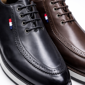 UrbanGent Classic Leather Lace-Up Dress Shoes (Black & Brown)