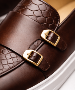 Alternative view of Men’s Urban Style Leather Monk Strap Loafers – All-Day Comfort