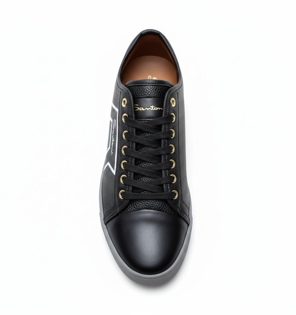 Men’s Premium Leather Low-Top Sneakers – Luxury Casual Lace-Up Shoes - Image 9